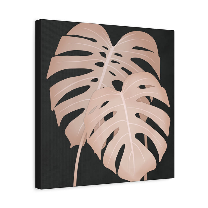 Pink Monstera Canvas Print – Botanical Wall Art
