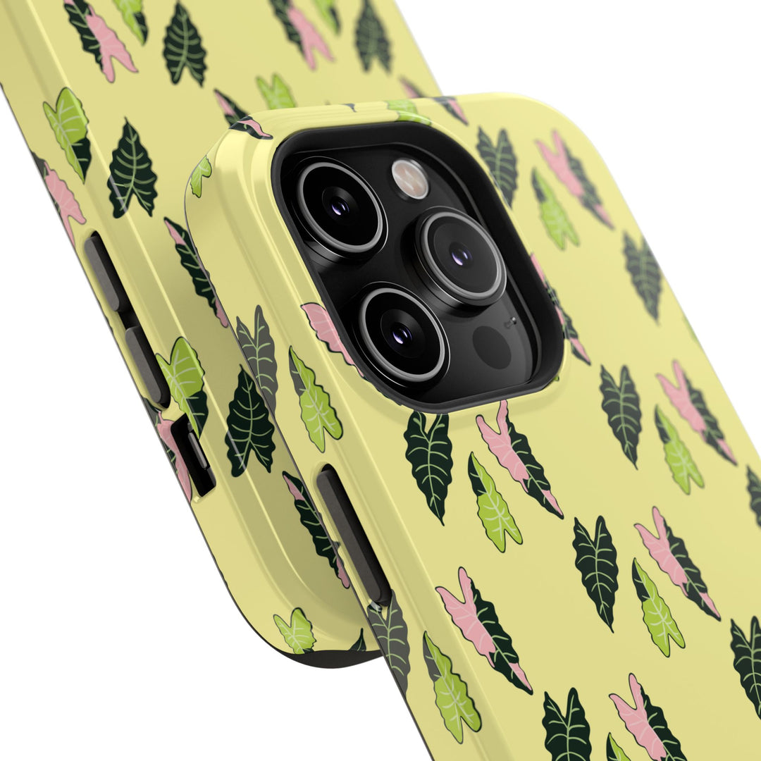 Alocasia Pattern Phone Case – Dual Layer Protective Cover