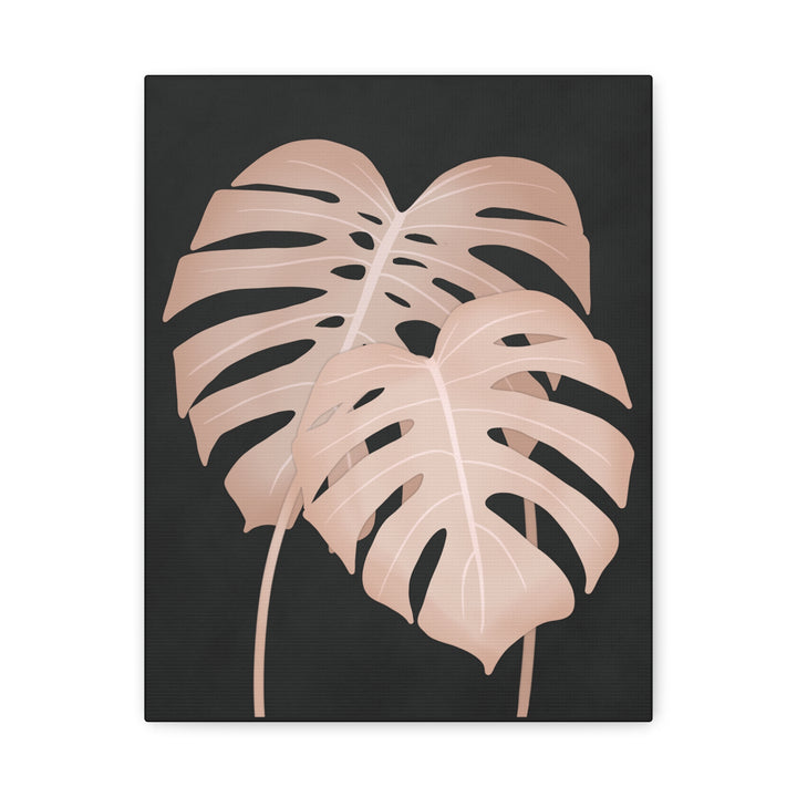 Pink Monstera Canvas Print – Botanical Wall Art