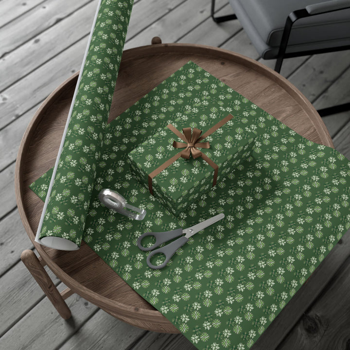 Manjula Pothos, Variegated Syngonium &amp; Stromanthe Triostar Wrapping Paper – Botanical Gift Wrap Roll