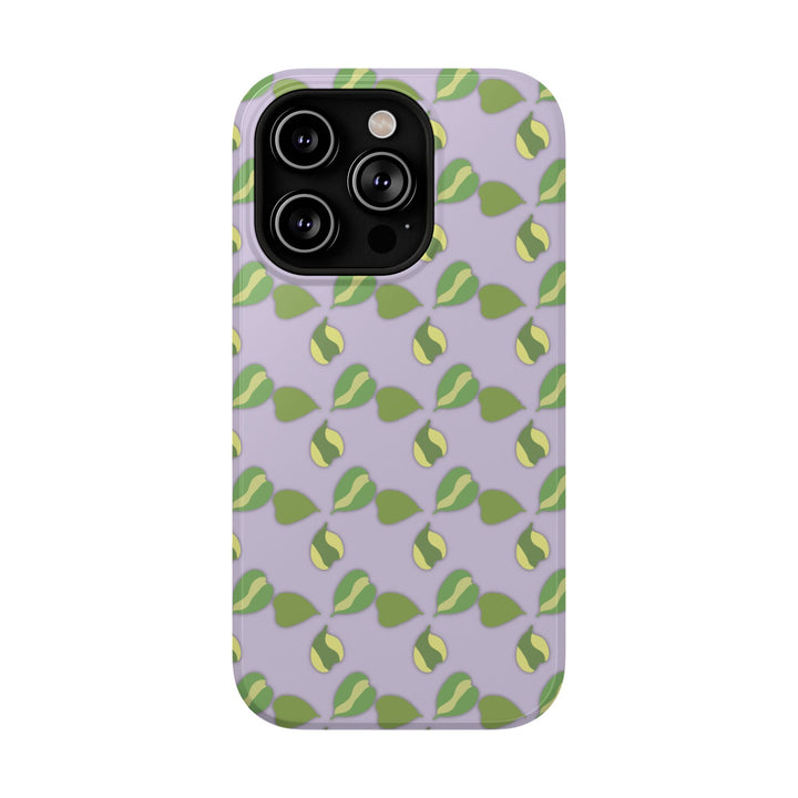 Hoya Kerrii Pattern Impact Resistant Phone Case Green Botanical Protective Cover Full Wrap Print