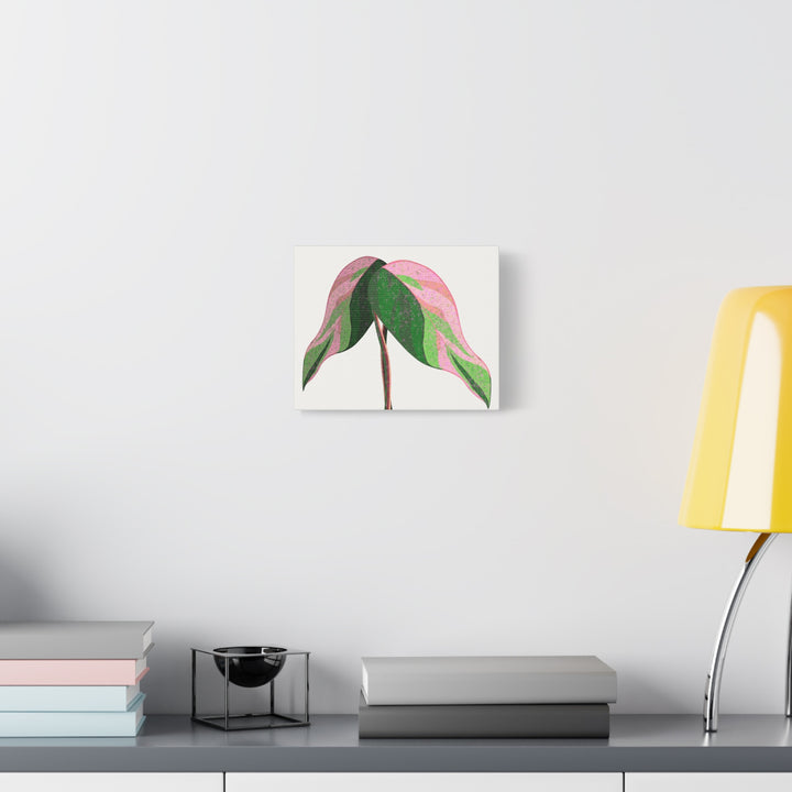 Pink Princess Philodendron Canvas Print Botanical Wall Art For Indoor Decor Modern Living Room Poster