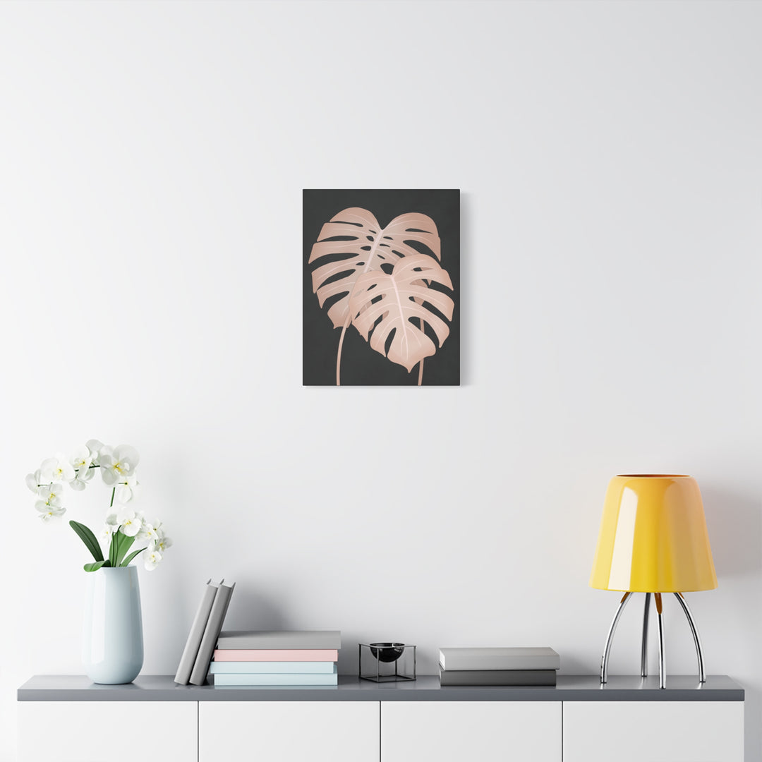 Pink Monstera Canvas Print – Botanical Wall Art