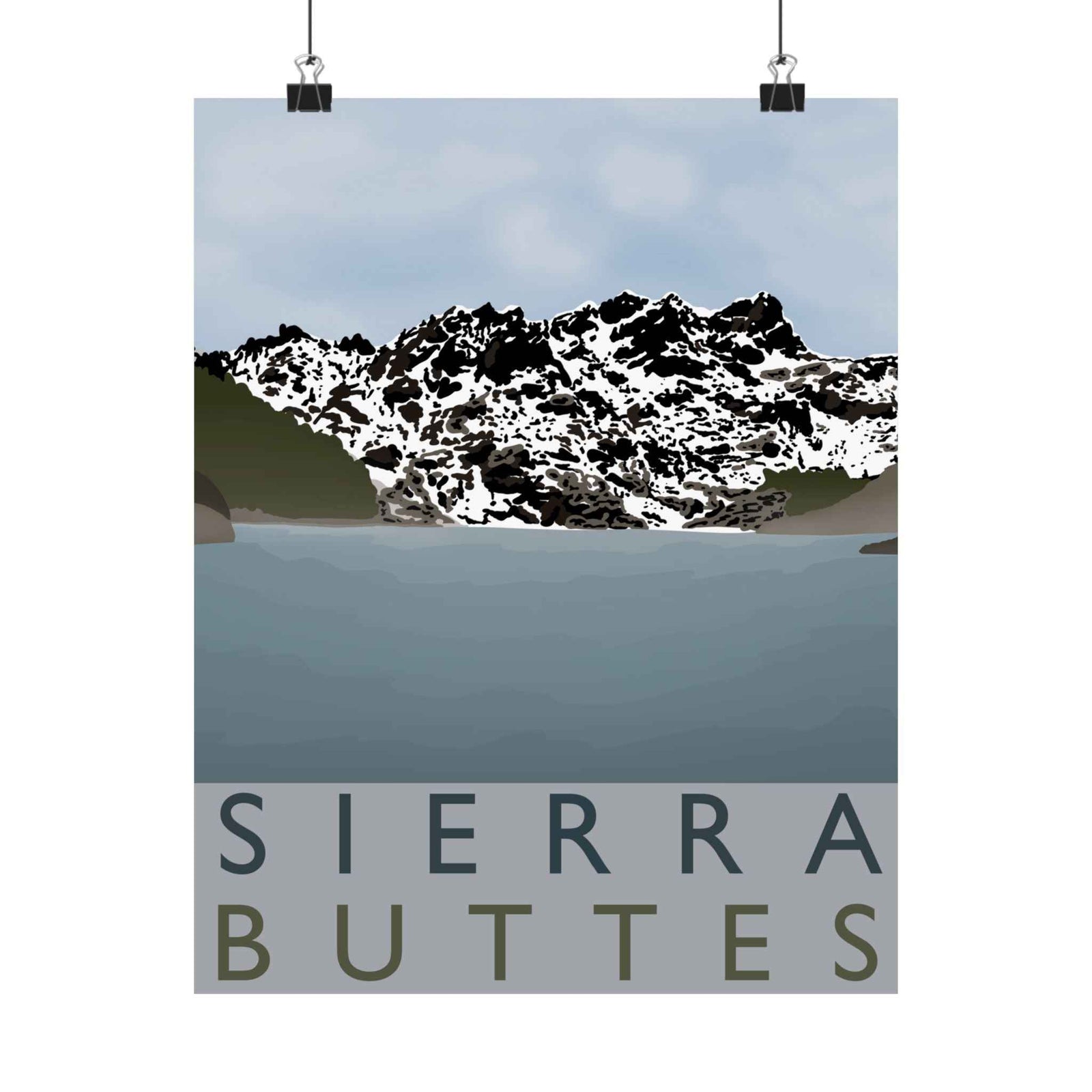 Sierra Buttes Minimalist Print