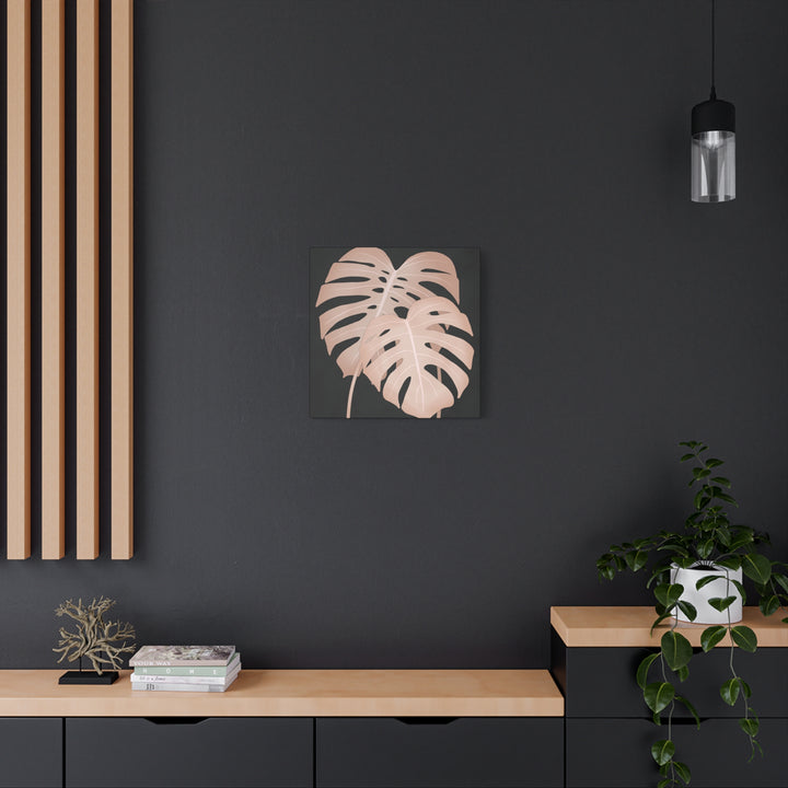 Pink Monstera Canvas Print – Botanical Wall Art