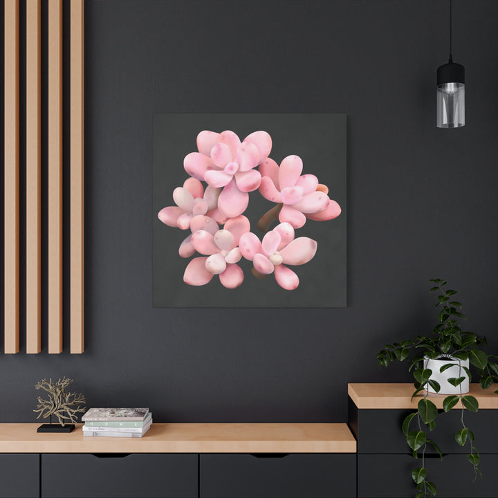 Pink Moonstone Canvas Print – Botanical Wall Art
