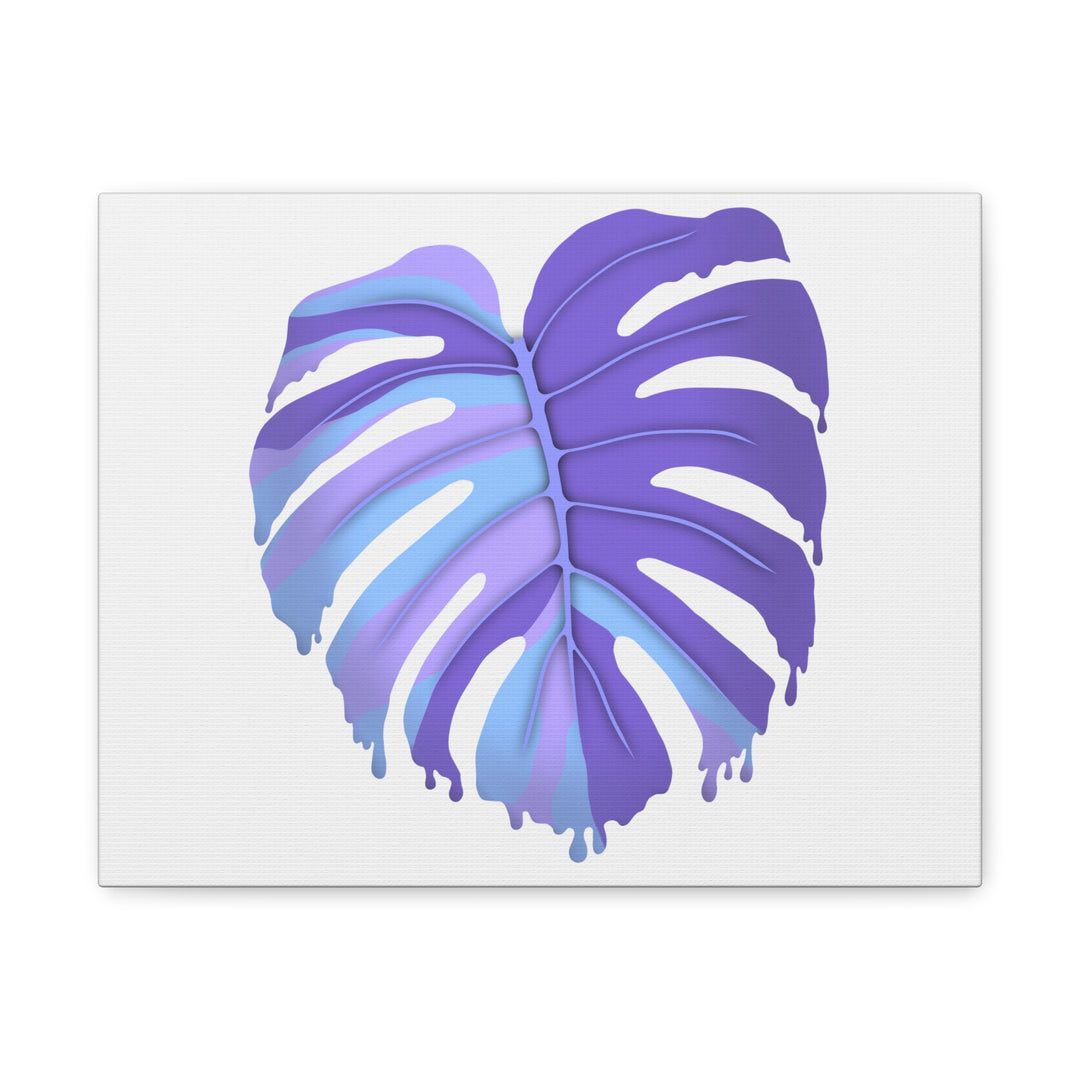 Purple Monstera Canvas Print The Potted Pixel Modern Wall Art For Living Room Decor