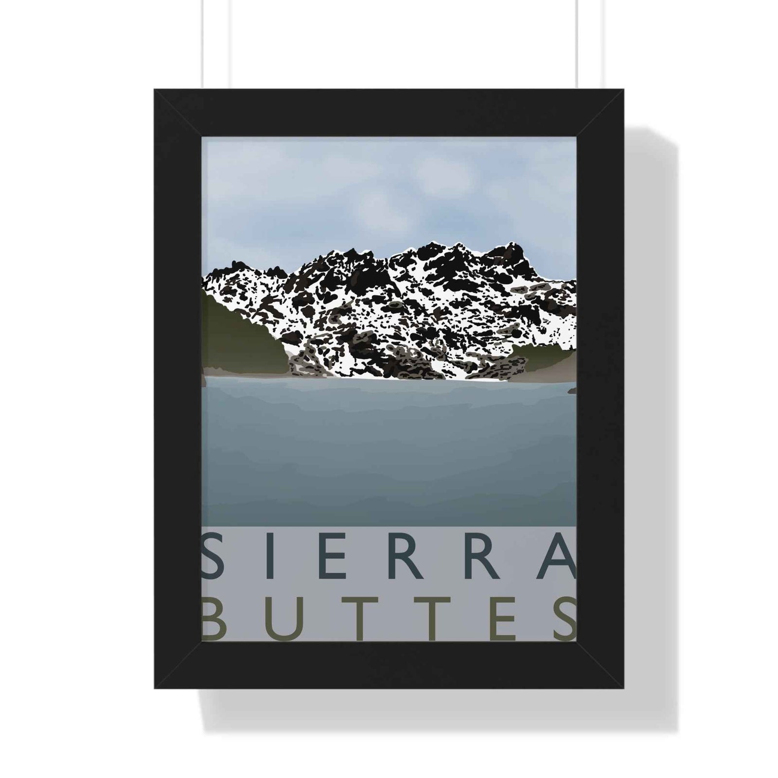 Sierra Buttes Minimalist Framed Print