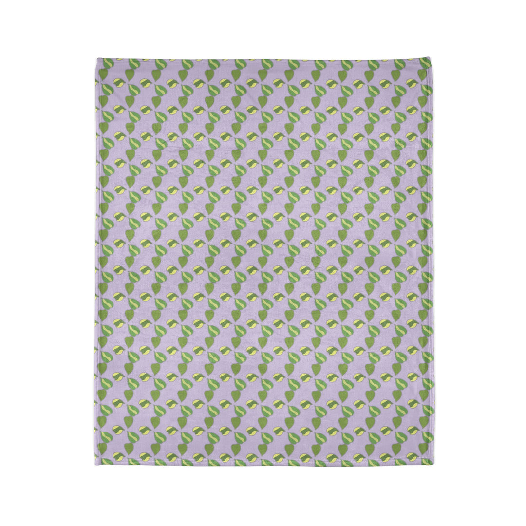 Hoya Kerrii Pattern Cozy Fleece Throw Blanket by Printify