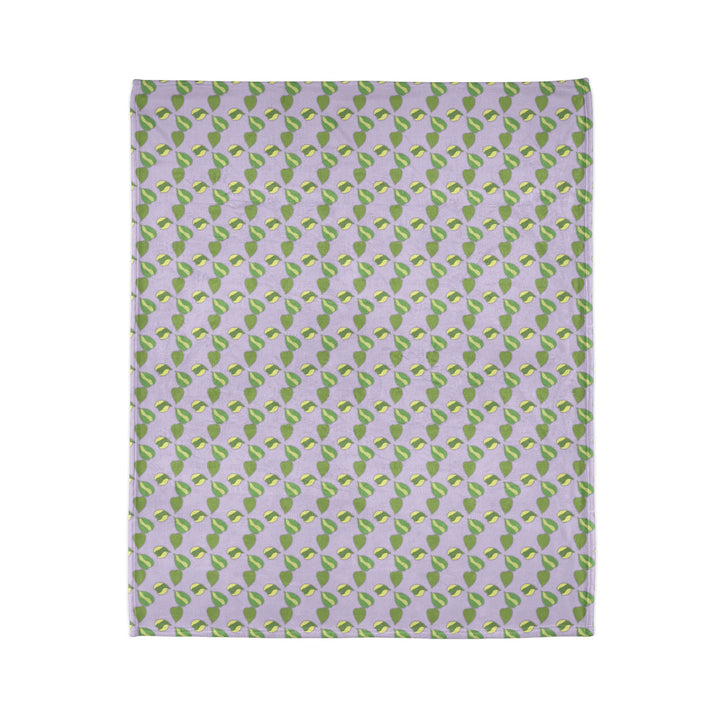 Hoya Kerrii Pattern Cozy Fleece Throw Blanket by Printify