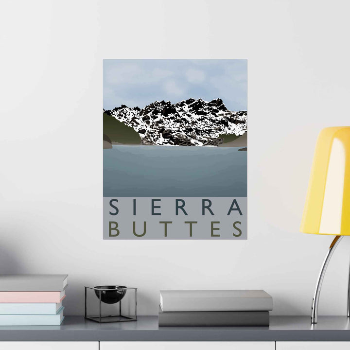 Sierra Buttes Minimalist Print