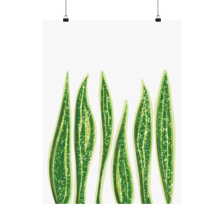 Snake Plant Print The Potted Pixel Large Botanical Poster Matte Finish Unframed Wall Art