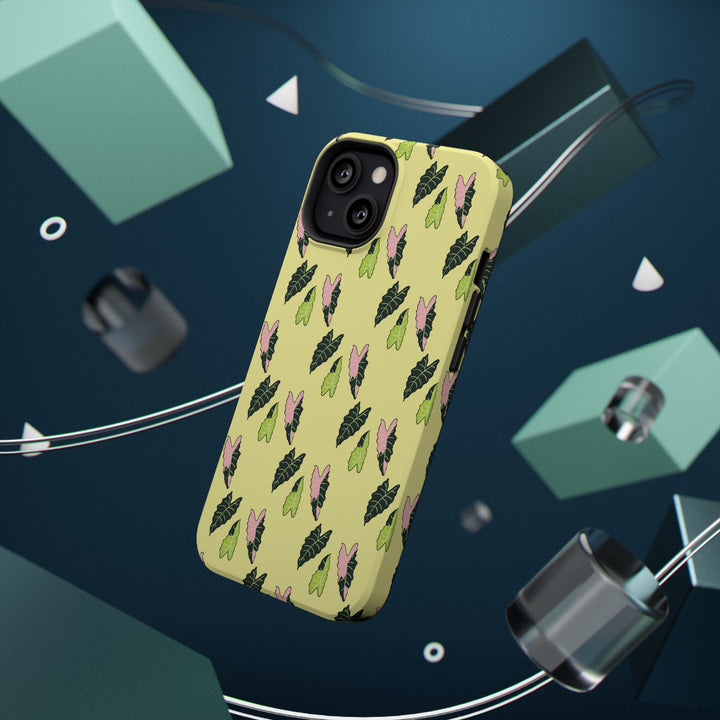 Alocasia Pattern Phone Case – Dual Layer Protective Cover