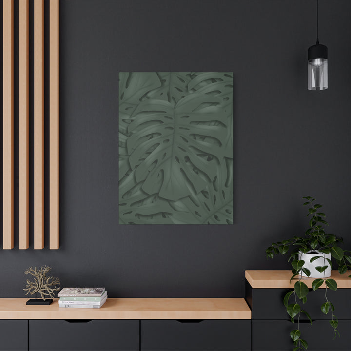 Monstera Canvas Art Tropical Leaf Wall Decor Durable Matte Finish Cotton Canvas Print 24x36