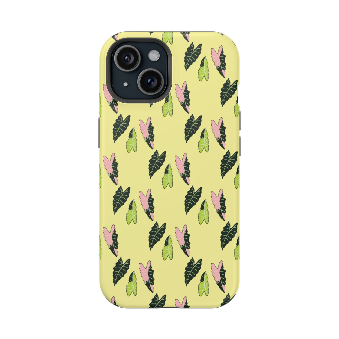 Alocasia Pattern Phone Case – Dual Layer Protective Cover