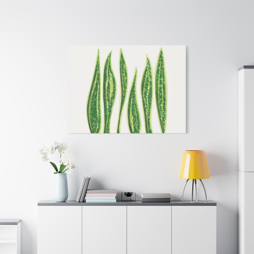 Snake Plant Canvas Print Matte 1.25 Inch Stretch Canvas Wall Art For Living Room Decor
