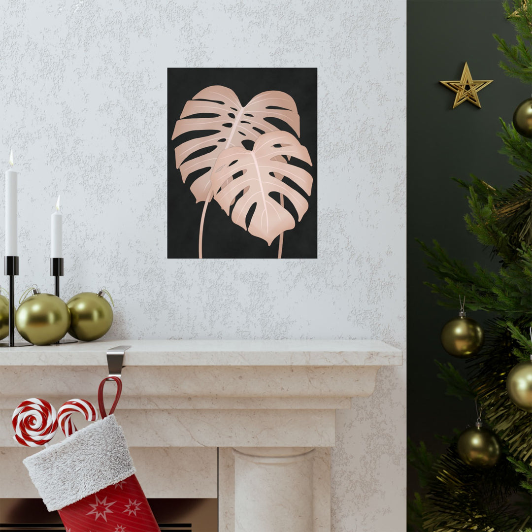 Pink Monstera Botanical Print – Unframed Wall Art