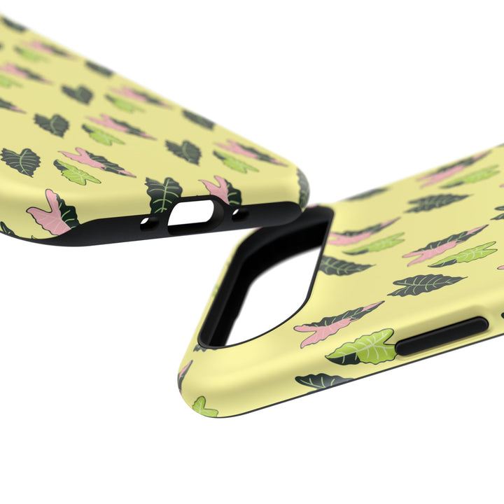 Alocasia Pattern Phone Case – Dual Layer Protective Cover