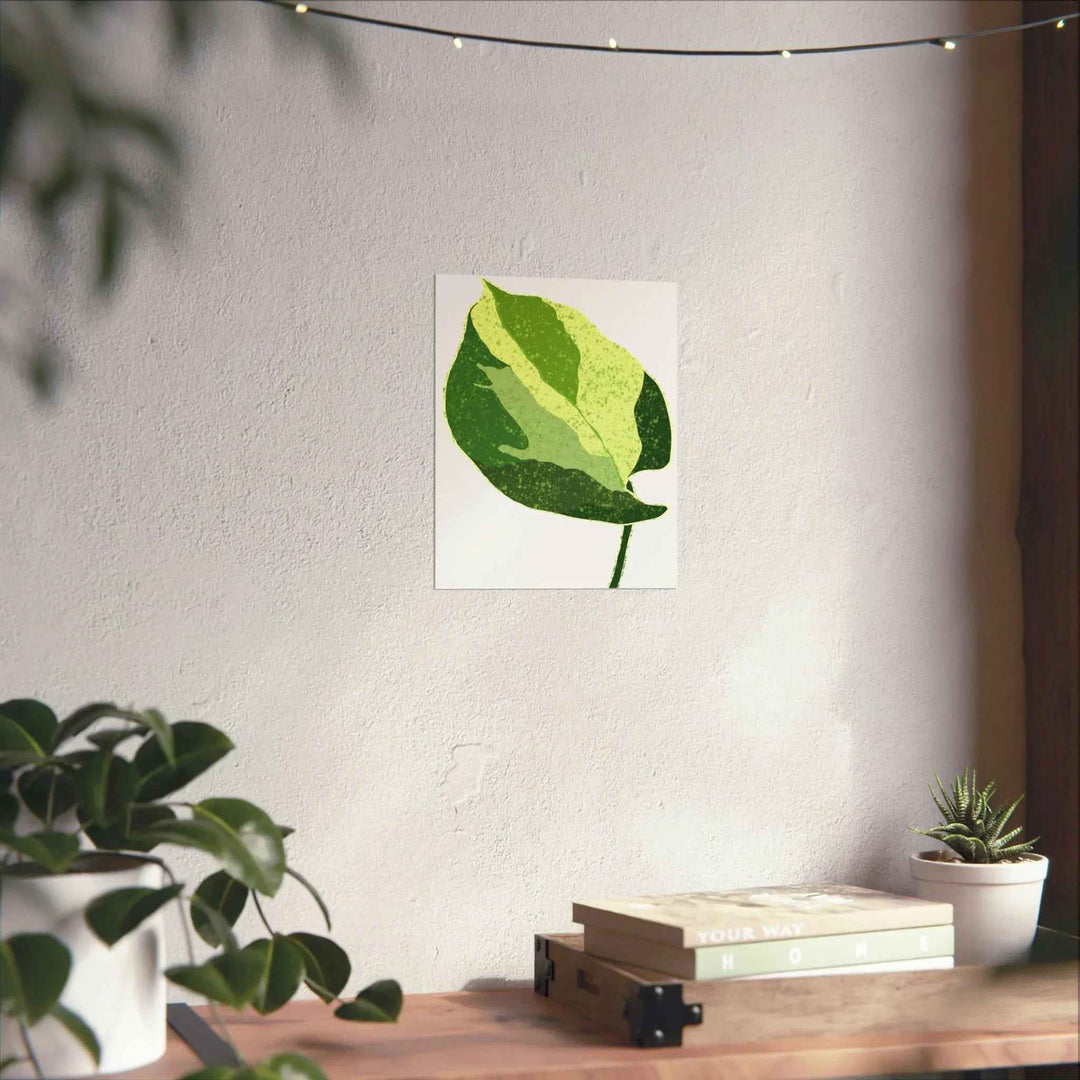 Pothos Wall Art – Botanical Poster on Museum Grade Paper | Indoor Plant Print Unframed - The Potted Pixel