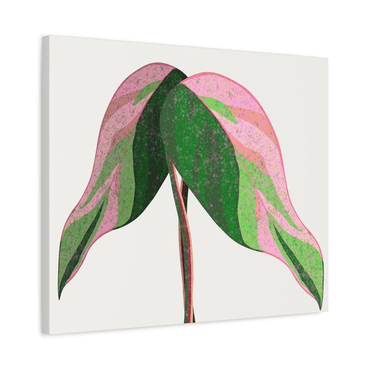 Pink Princess Philodendron Canvas Print Botanical Wall Art For Indoor Decor Modern Living Room Poster