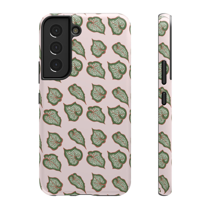 Begonia Pattern Phone Case – Dual Layer Protective Cover