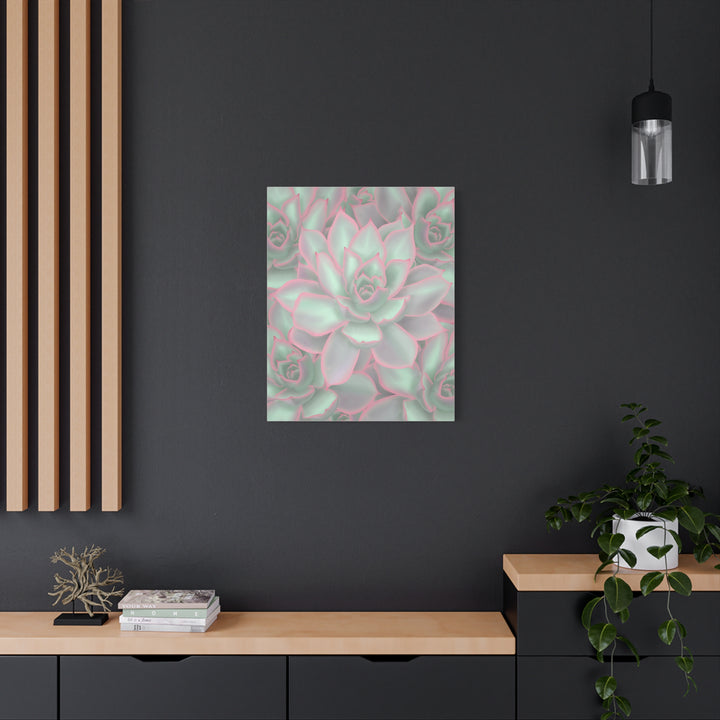 Echeveria Violet Queen Canvas Wall Art Succulent Print Matte Botanical Decor For Indoor Spaces