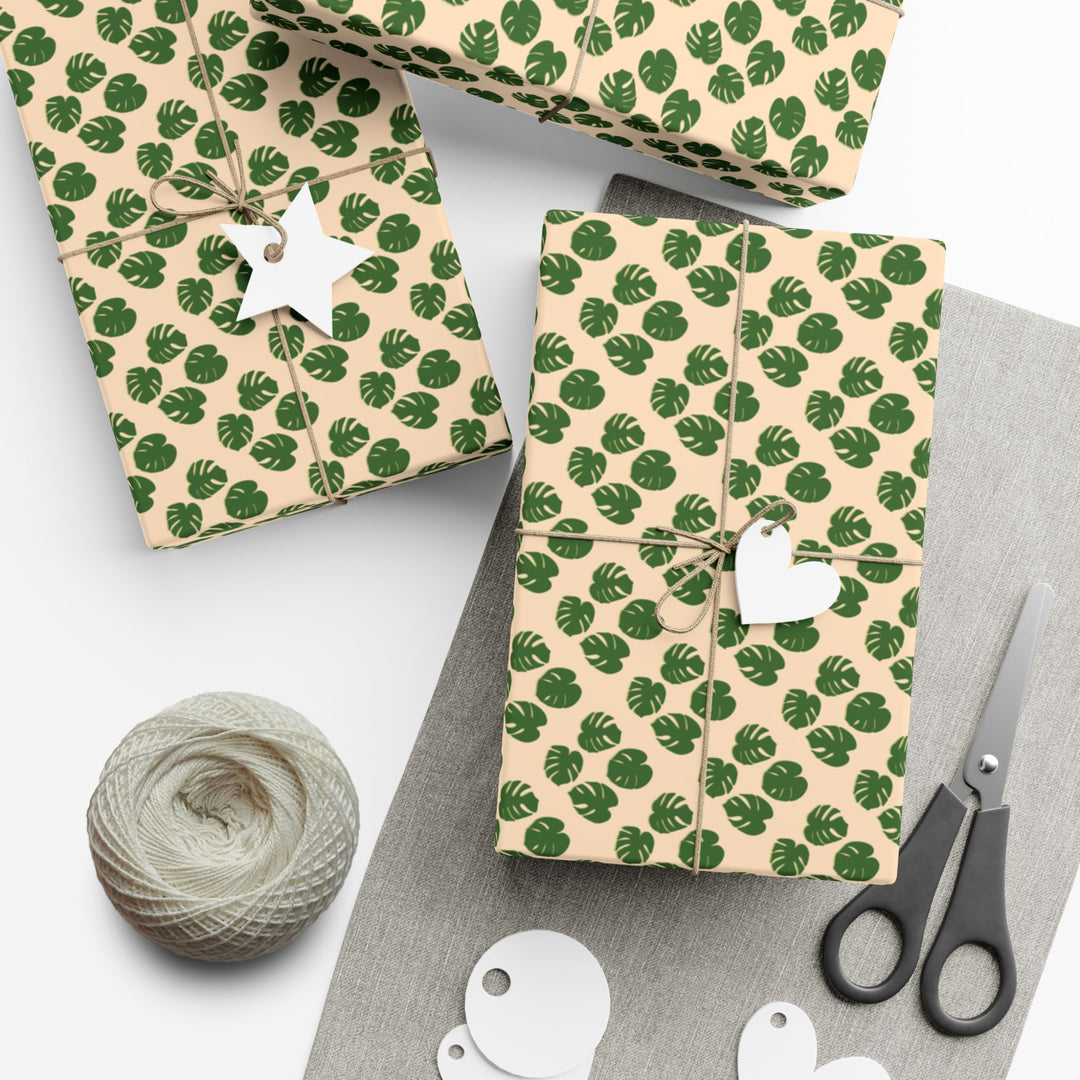 Monstera Pattern Wrapping Paper – Botanical Gift Wrap Roll