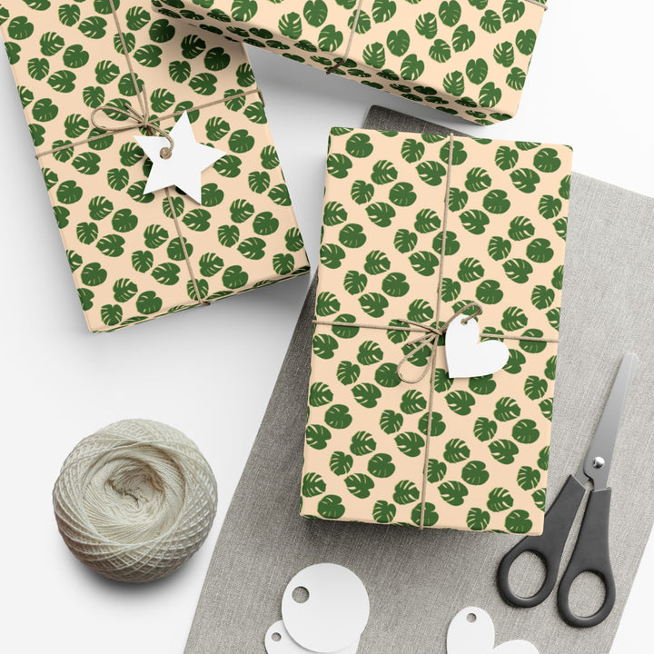 Monstera Pattern Wrapping Paper – Botanical Gift Wrap Roll