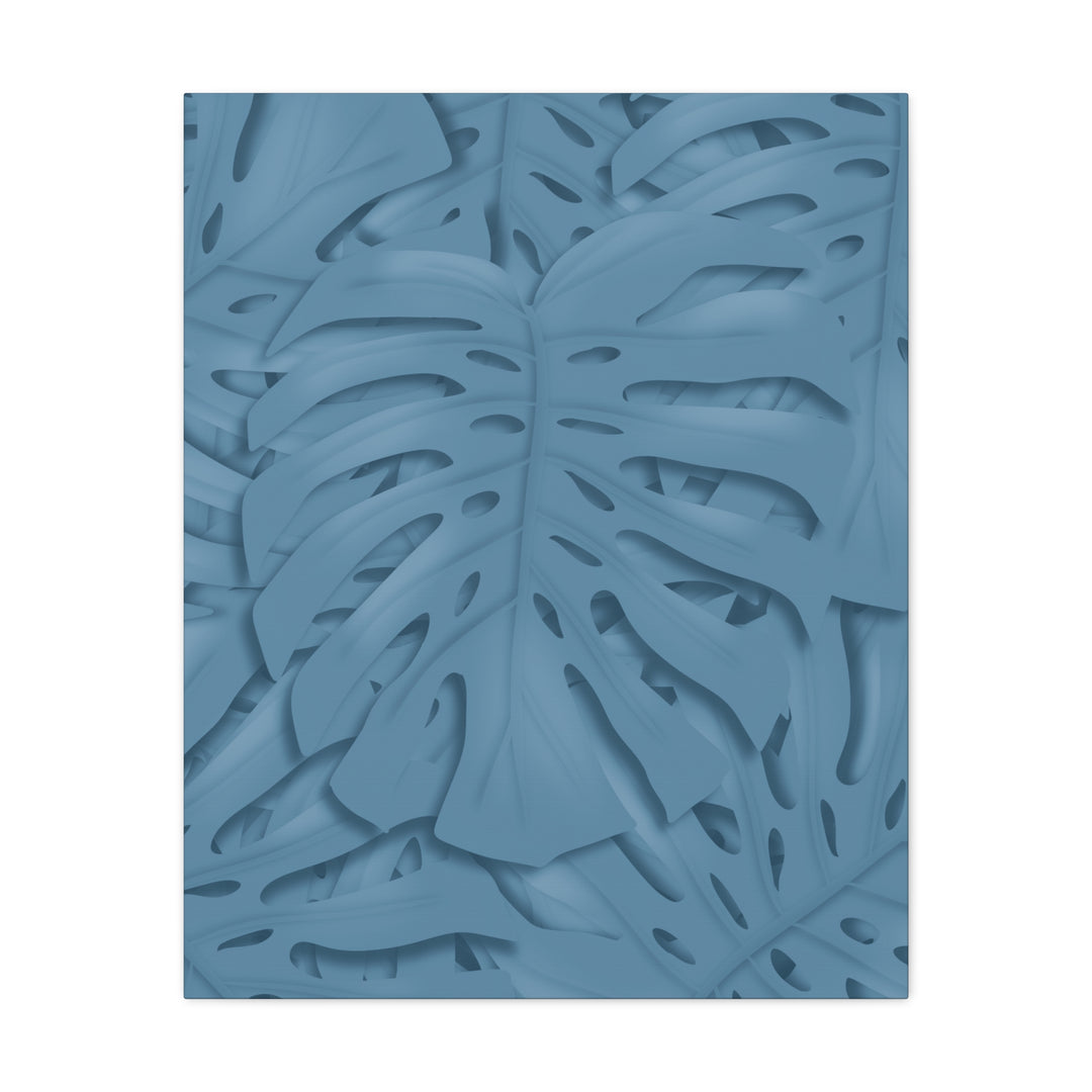 Monstera Canvas Art Blue Monstera Print With Durable Matte Finish For Modern Indoor Wall Decor