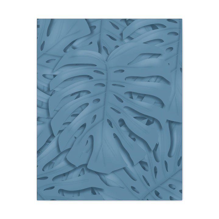 Monstera Canvas Art Blue Monstera Print With Durable Matte Finish For Modern Indoor Wall Decor