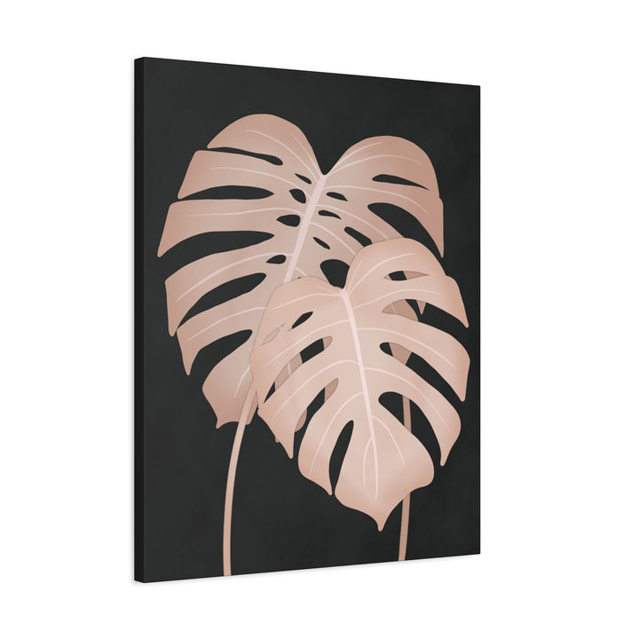 Pink Monstera Canvas Print – Botanical Wall Art