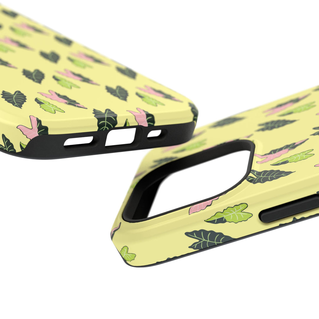 Alocasia Pattern Phone Case – Dual Layer Protective Cover