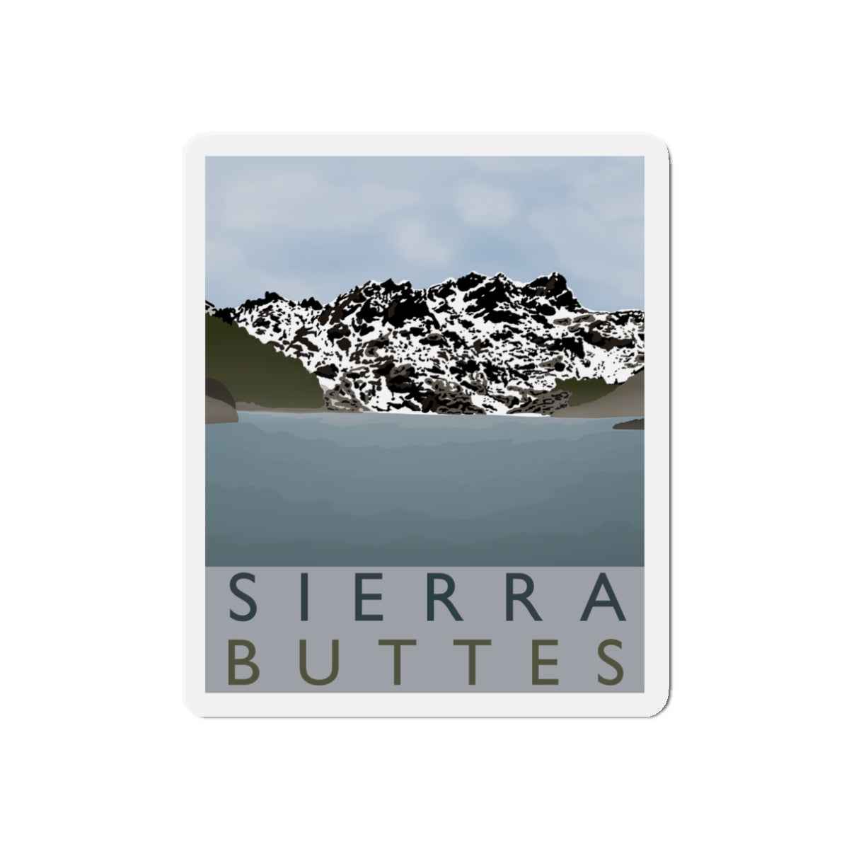 Sierra Buttes Minimalist Magnet