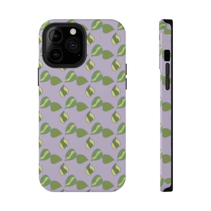 Hoya Kerrii Pattern Impact Resistant Phone Case Green Botanical Protective Cover Full Wrap Print