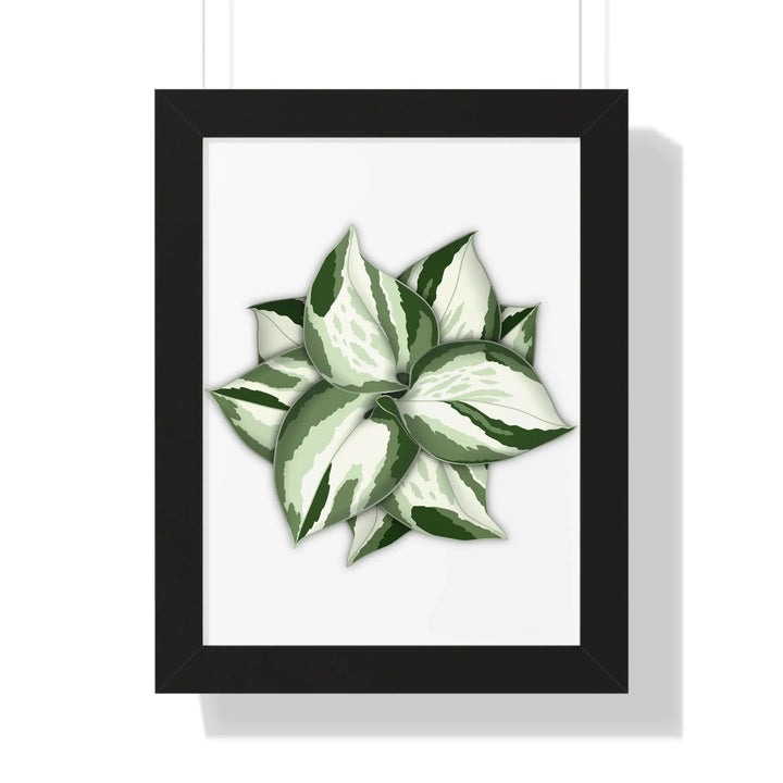 Manjula Pothos Print Framed Wall Art Botanical Poster With Heart Shaped Leaves Indoor Plant Decor