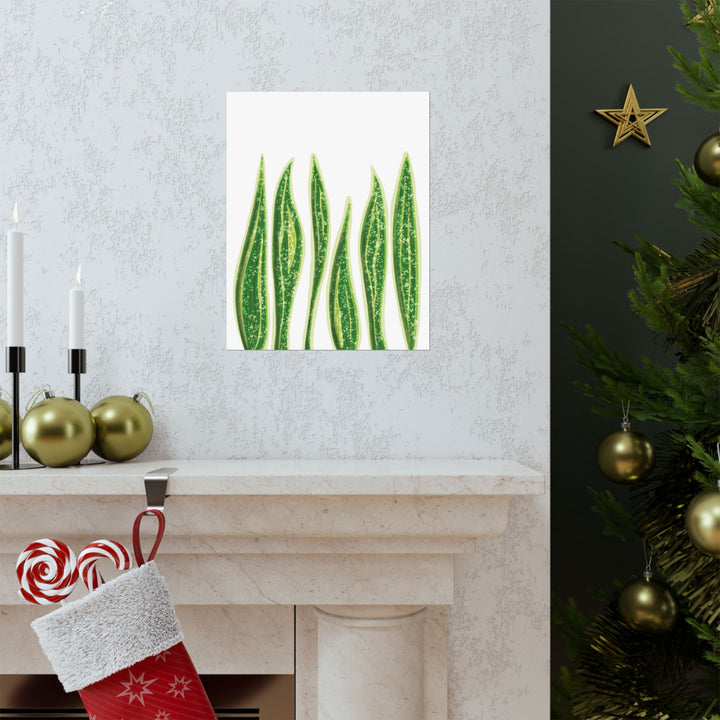 Snake Plant Print The Potted Pixel Large Botanical Poster Matte Finish Unframed Wall Art