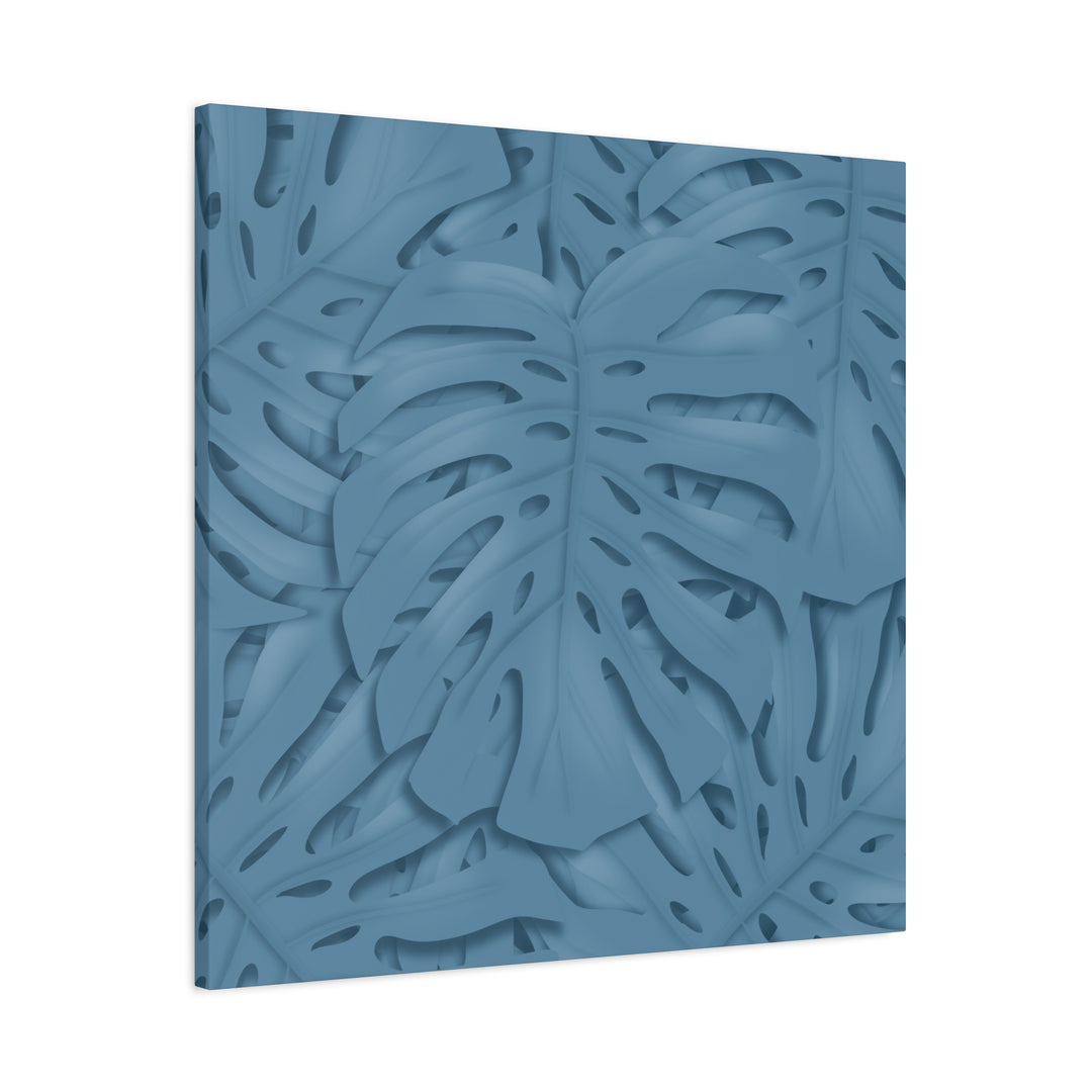 Monstera Canvas Art Blue Monstera Print With Durable Matte Finish For Modern Indoor Wall Decor