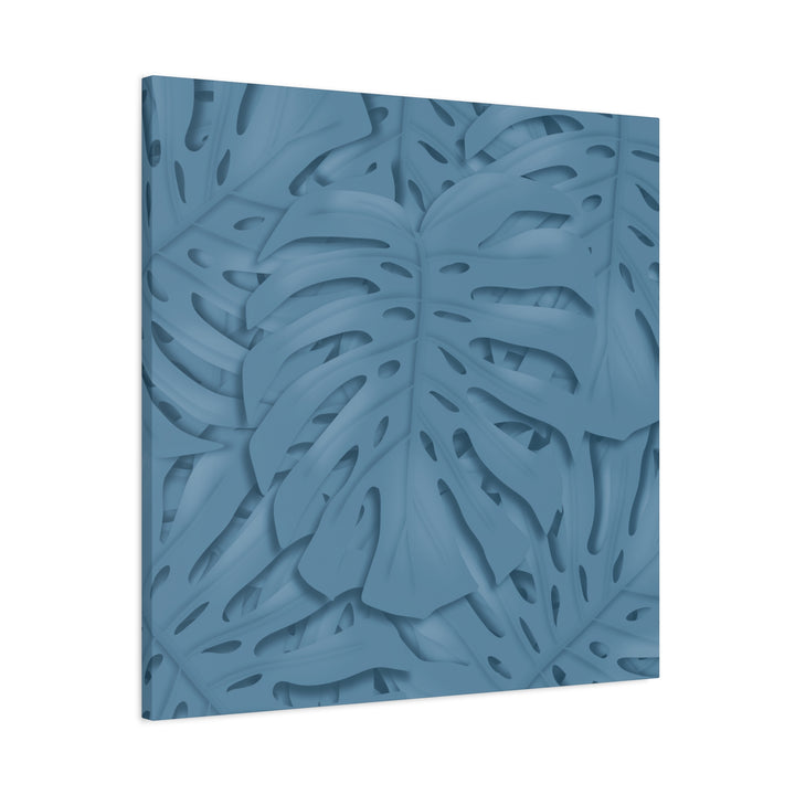 Monstera Canvas Art Blue Monstera Print With Durable Matte Finish For Modern Indoor Wall Decor