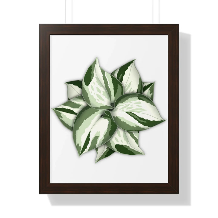 Manjula Pothos Print Framed Wall Art Botanical Poster With Heart Shaped Leaves Indoor Plant Decor