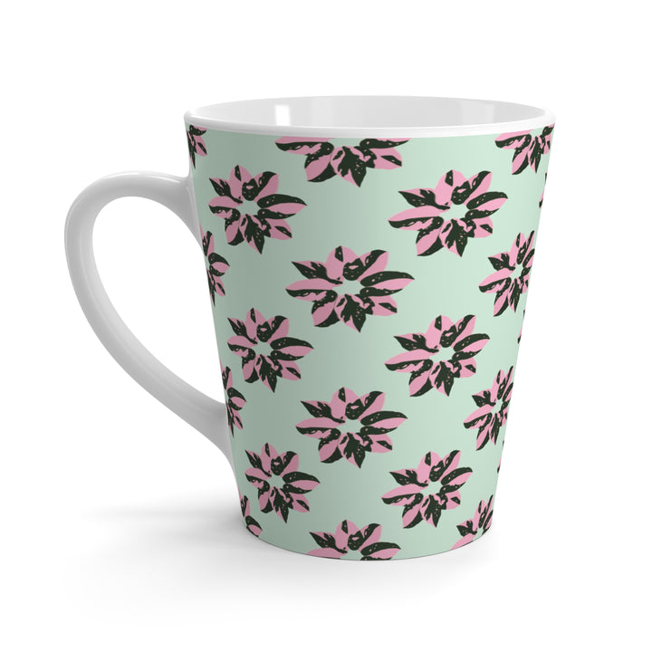 Pink Princess Philodendron Pattern Ceramic Mug 12 oz