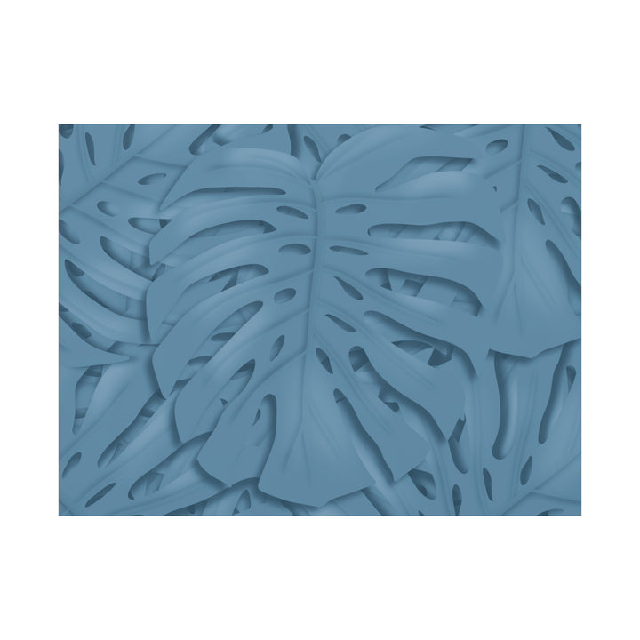 Monstera Canvas Art Blue Monstera Print With Durable Matte Finish For Modern Indoor Wall Decor