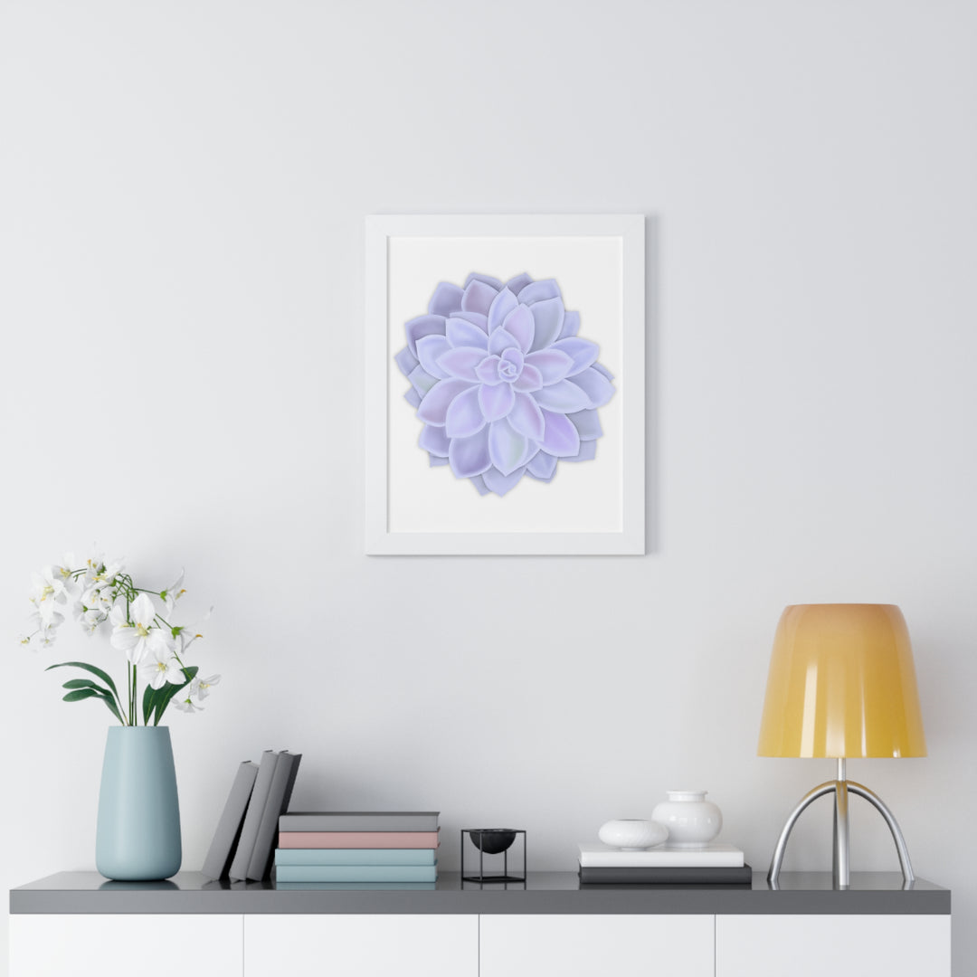 Graptopetalum Murasaki Succulent Framed Print – Botanical Wall Art - The Potted Pixel