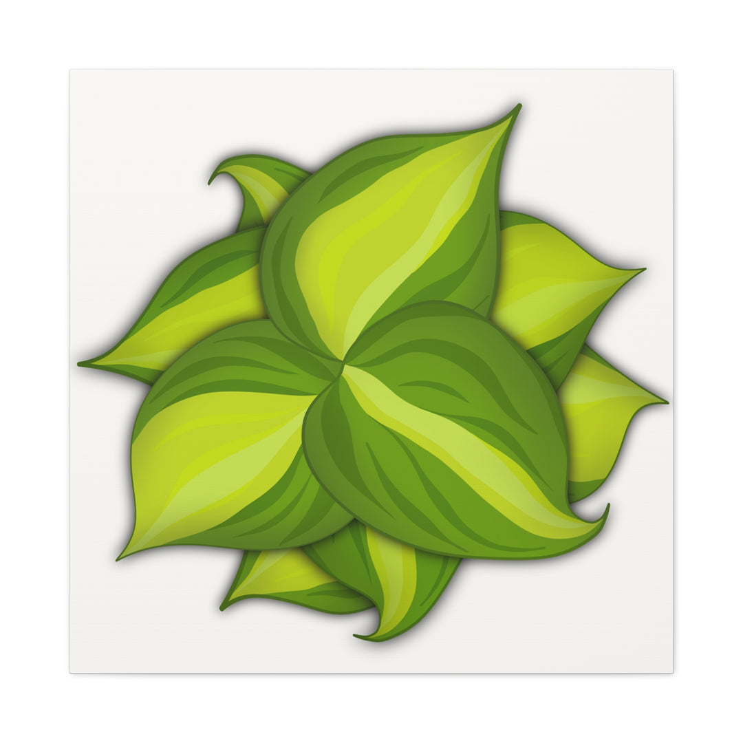 Philodendron Brasil Canvas Print Matte Stretched Canvas Indoor Plant Art For Modern Greenery Decor