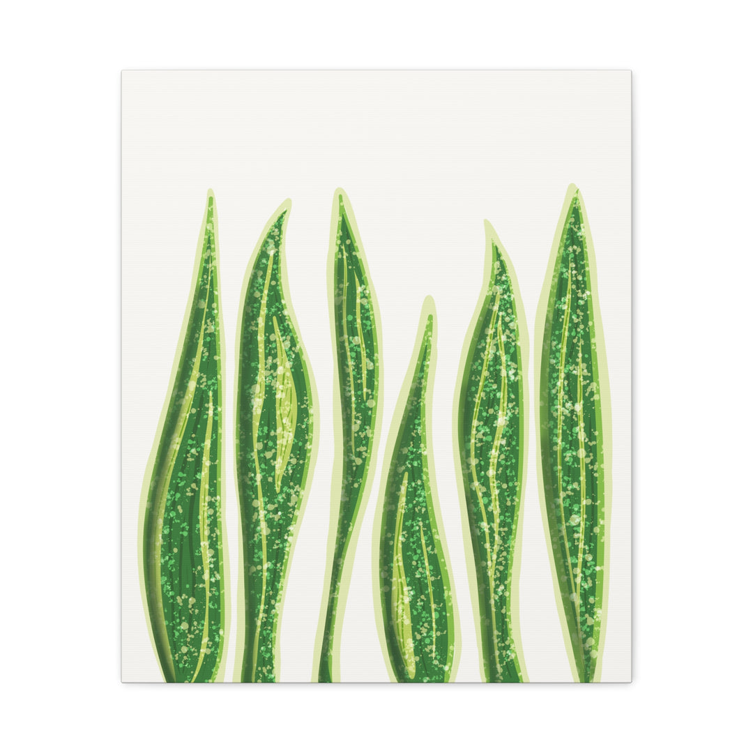 Snake Plant Canvas Print Matte 1.25 Inch Stretch Canvas Wall Art For Living Room Decor