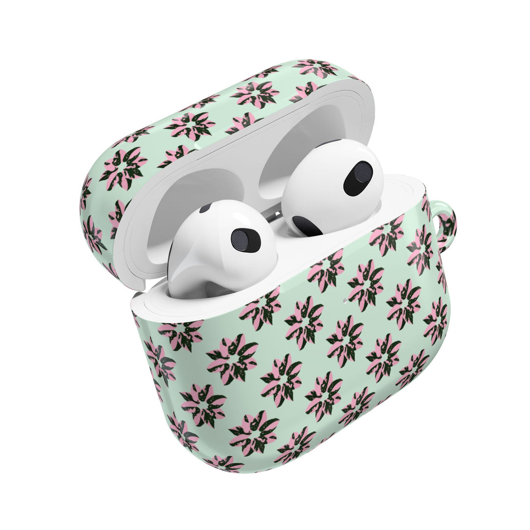 Pink Princess Philodendron Pattern AirPod Case by Printify