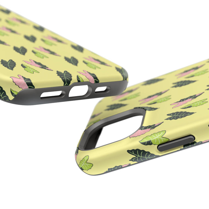 Alocasia Pattern Phone Case – Dual Layer Protective Cover