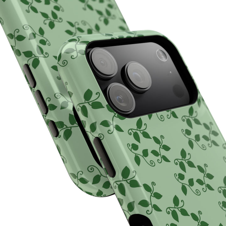 Pothos Pattern Phone Case – Dual Layer Protective Cover
