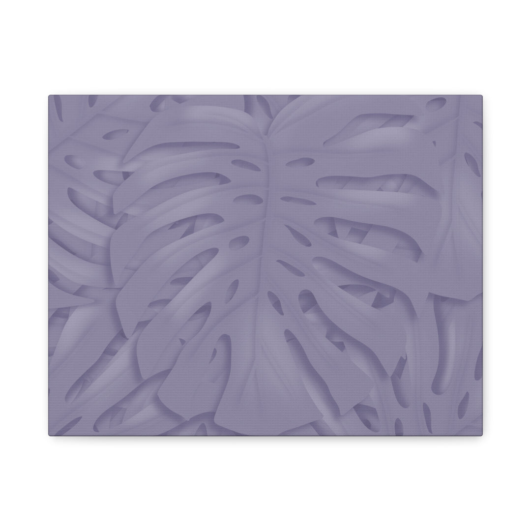 Violet Monstera Canvas Print Stretched Matte Wall Art for Bedroom and Living Room Decor