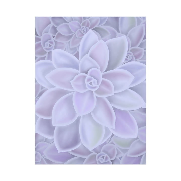 Graptopetalum Murasaki Succulent Canvas Art Print Pastel Purple Rosette Indoor Plant Decor