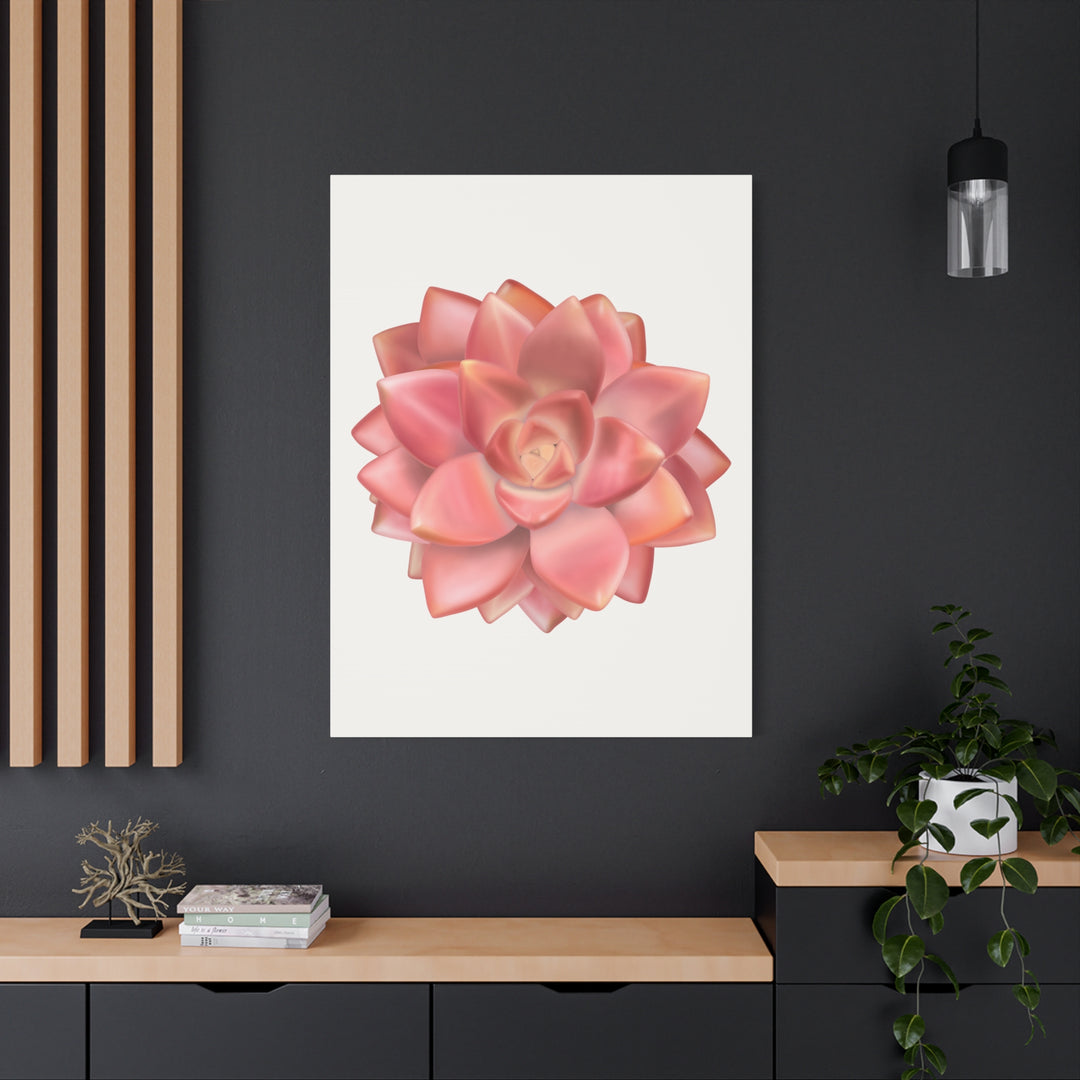 Succulent Canvas Art California Sunset Rosette Botanical Wall Art Print The Potted Pixel